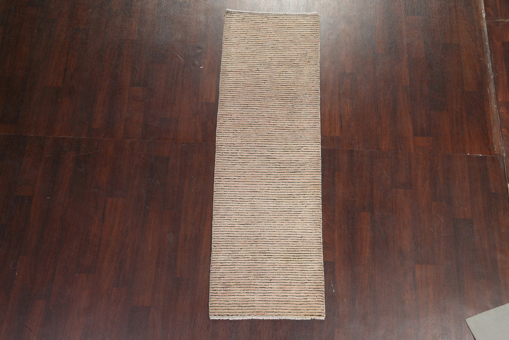 Striped Gabbeh Kashkoli Oriental Runner Rug 2x7