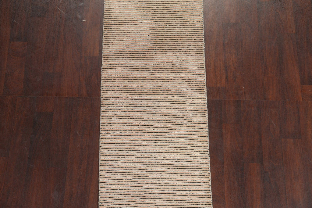 Striped Gabbeh Kashkoli Oriental Runner Rug 2x7