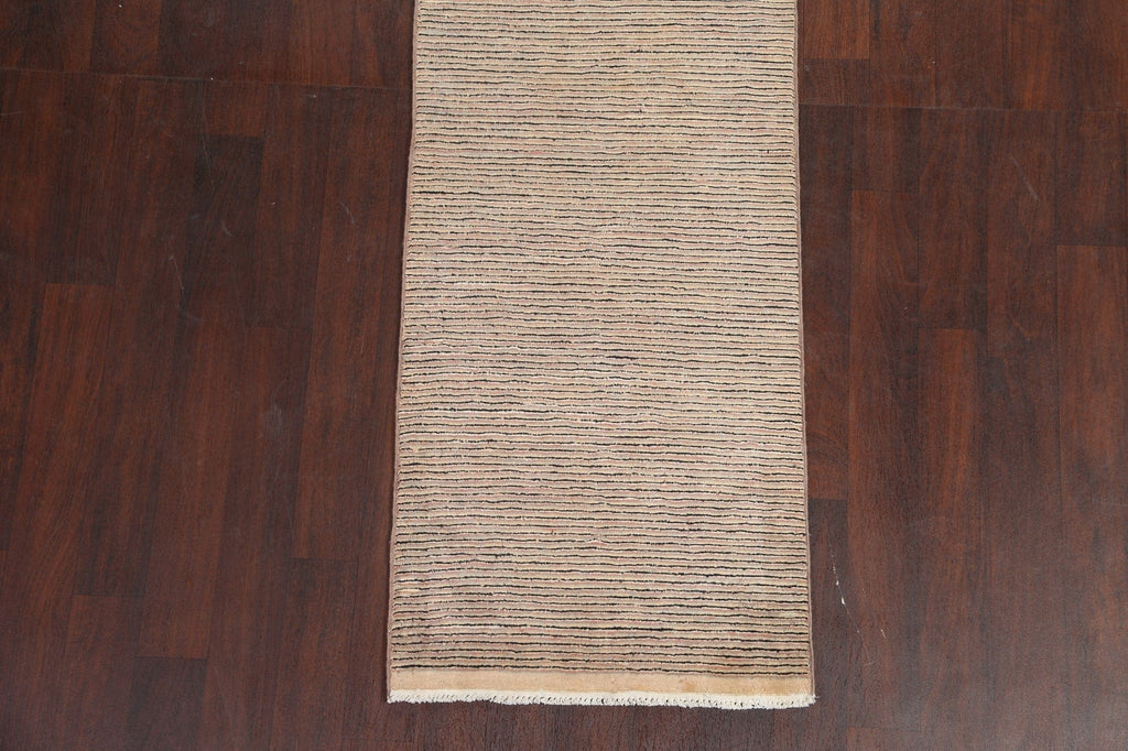 Striped Gabbeh Kashkoli Oriental Runner Rug 2x10