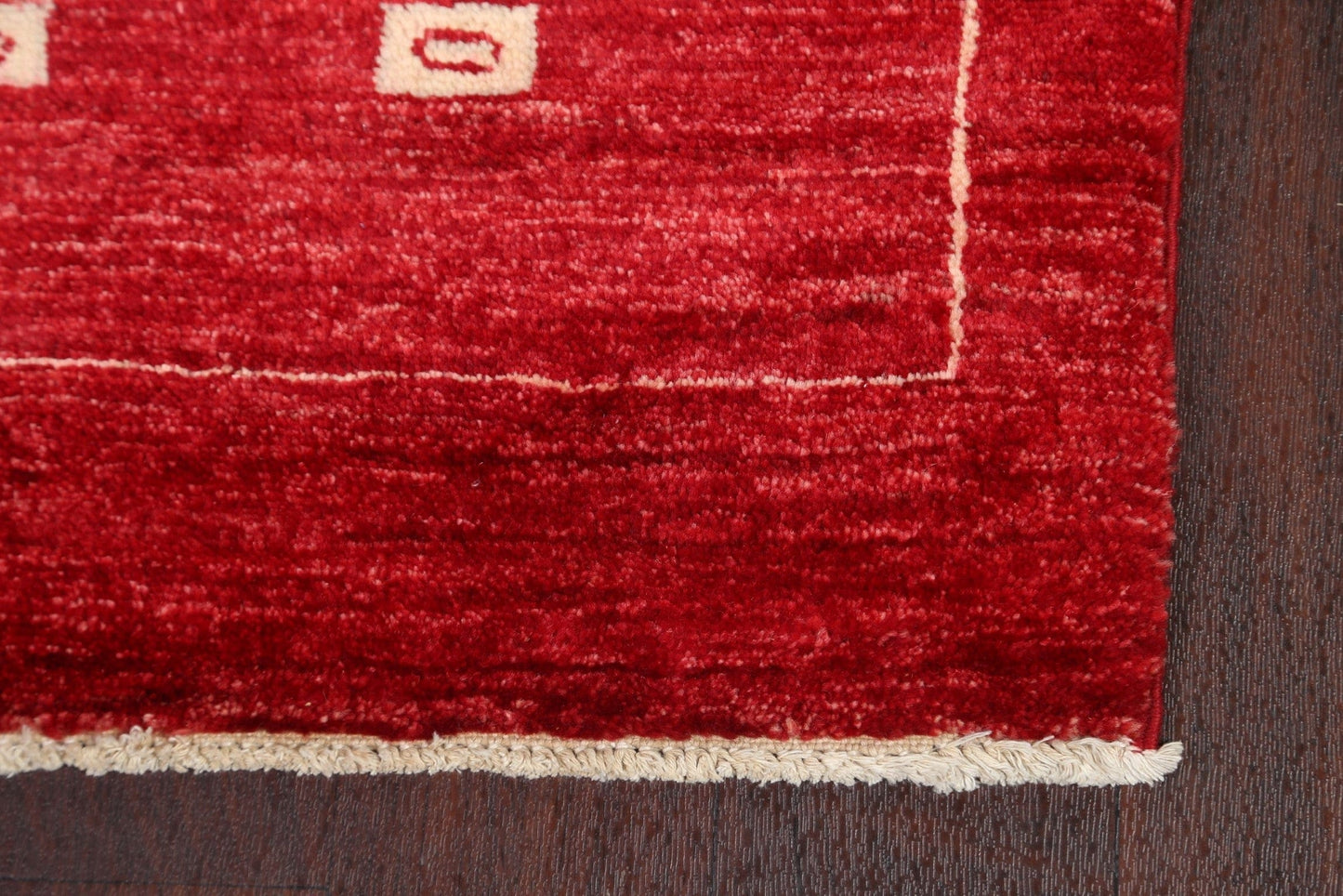 Red Gabbeh Kashkoli Oriental Runner Rug 3x8