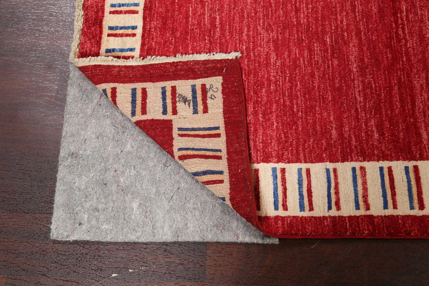 Red Wool Gabbeh Kashkoli Oriental Runner Rug 3x8