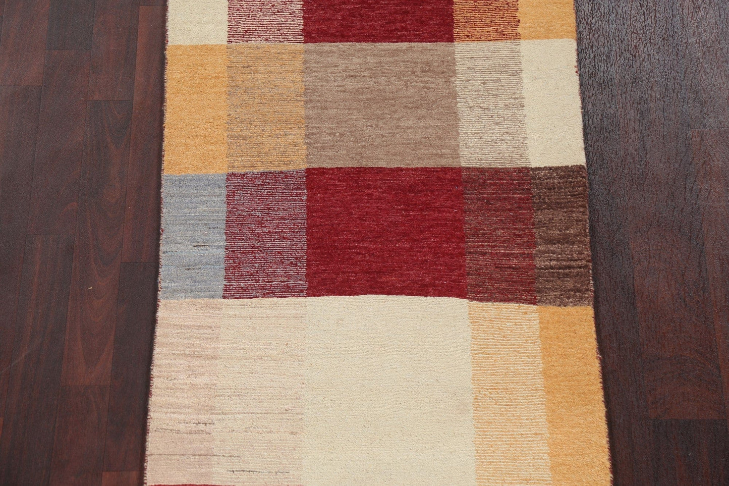 Contemporary Gabbeh Kashkoli Oriental Runner Rug 3x12