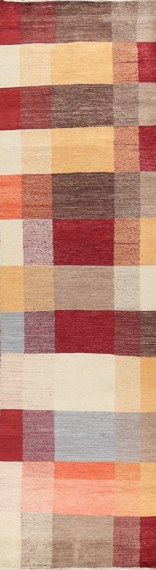 Contemporary Gabbeh Kashkoli Oriental Runner Rug 3x12