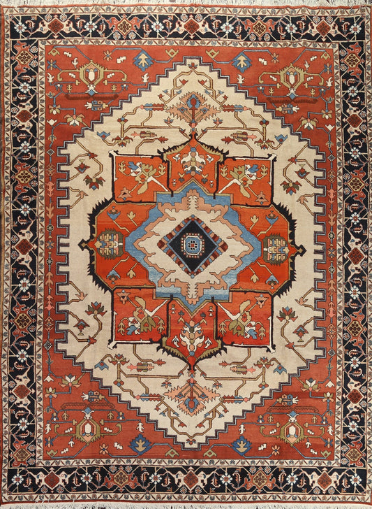 Vegetable Dye Heriz Serapi Persian Area Rug 10x13