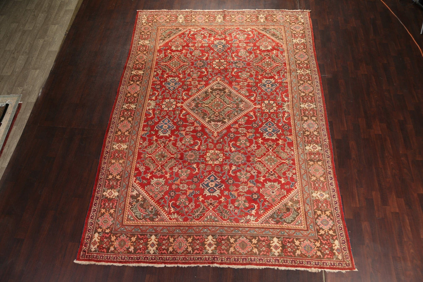 Vegetable Dye Wool Red Mahal Persian Area Rug 9x13