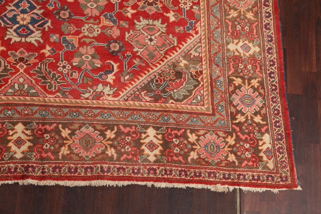 Vegetable Dye Wool Red Mahal Persian Area Rug 9x13