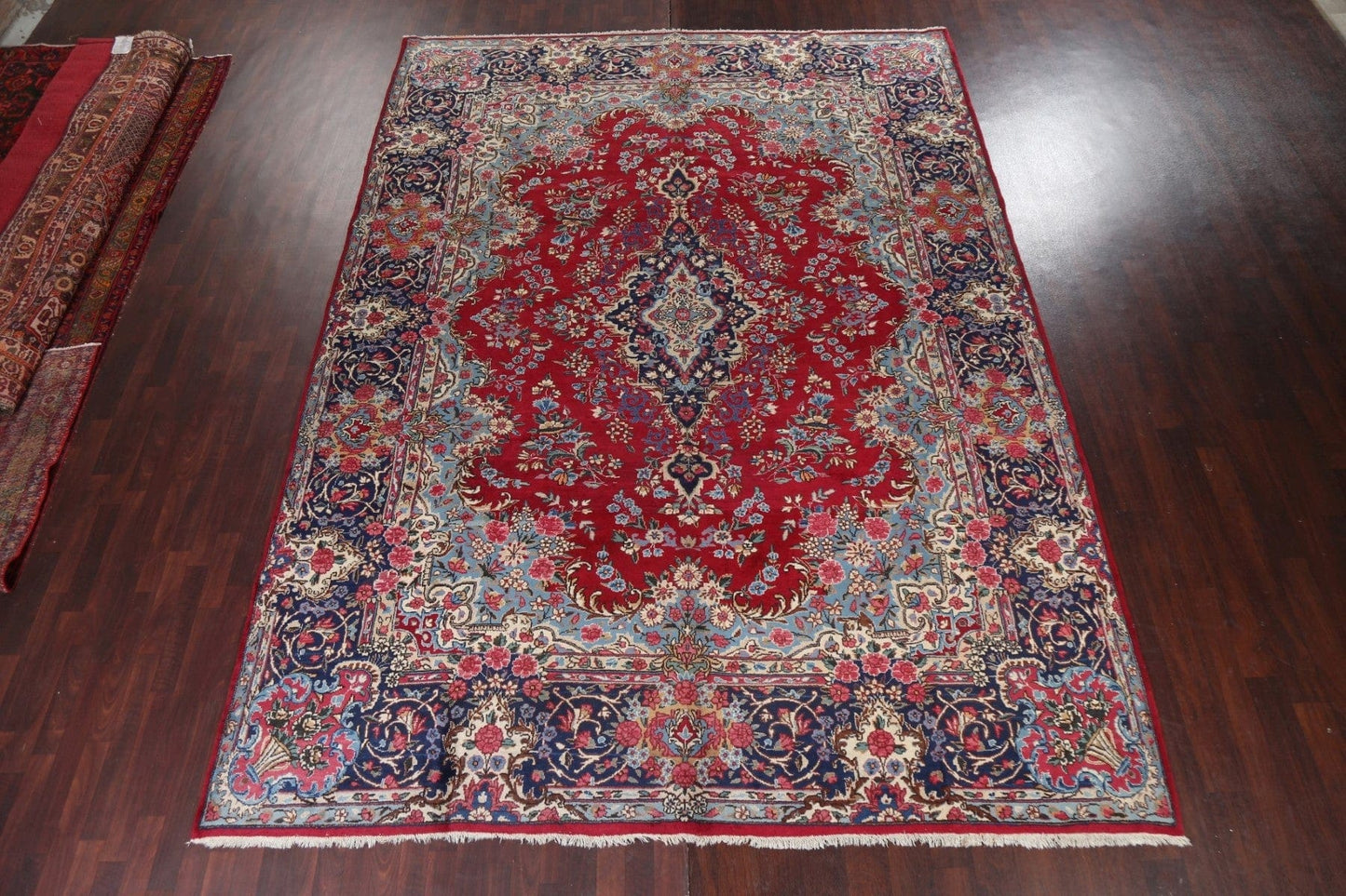 Vegetable Dye Red Yazd Persian Area Rug 10x14