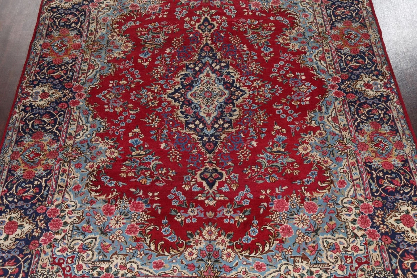 Vegetable Dye Red Yazd Persian Area Rug 10x14