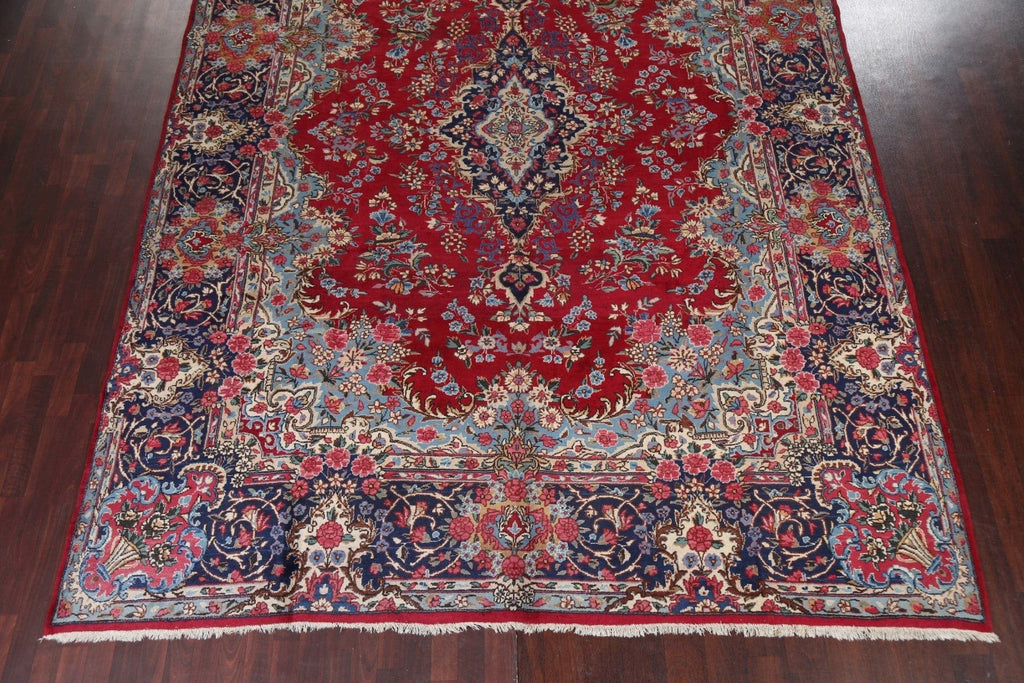 Vegetable Dye Red Yazd Persian Area Rug 10x14