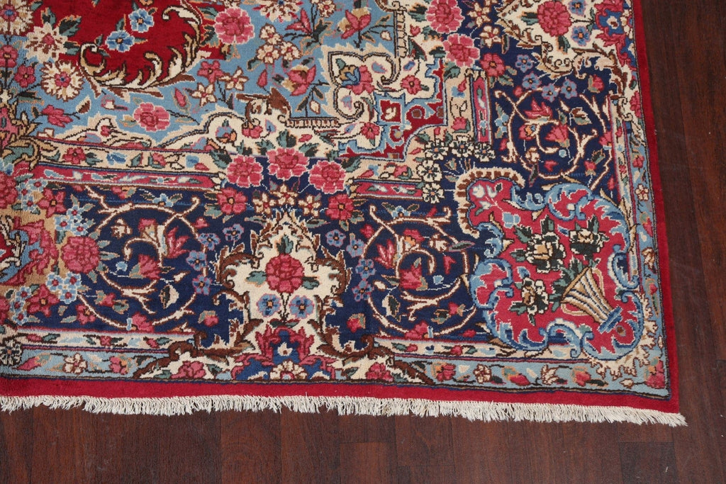 Vegetable Dye Red Yazd Persian Area Rug 10x14