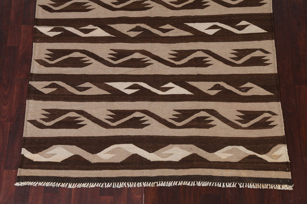 Natural Dye Tribal Kilim Oriental Wool Rug 5x10