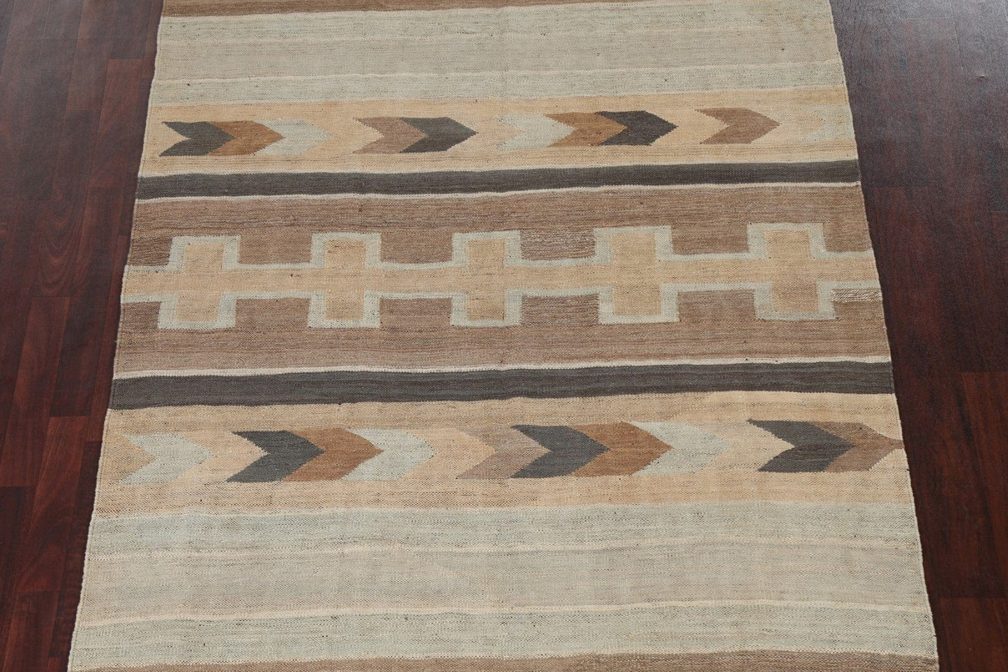 Natural Dye Kilim Oriental Wool Rug 6x9