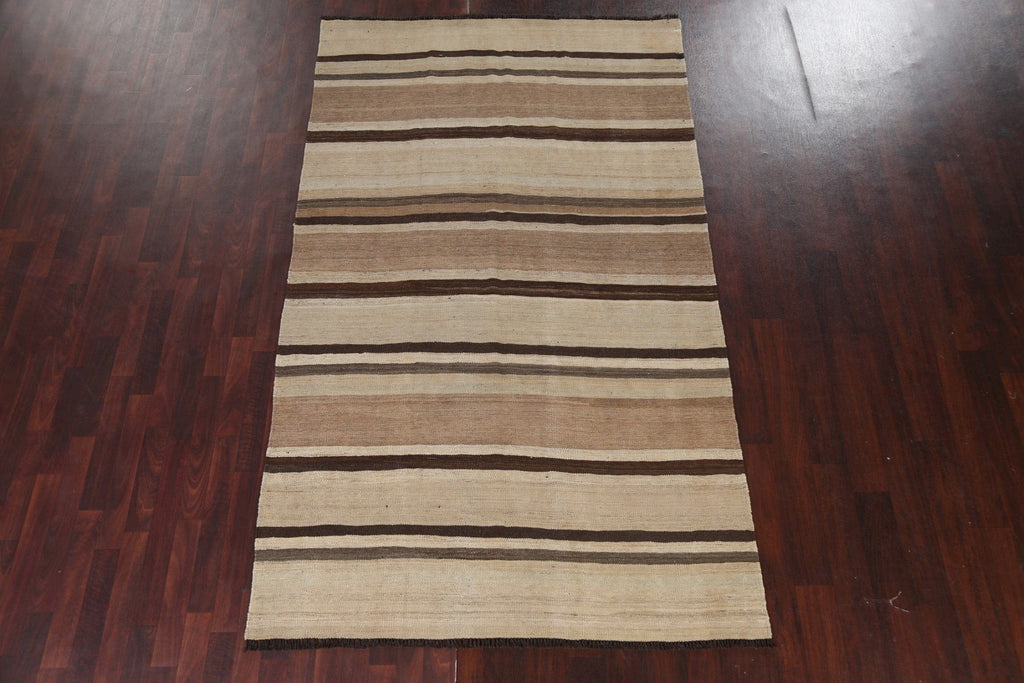 Natural Dye Kilim Oriental Wool Rug 5x9