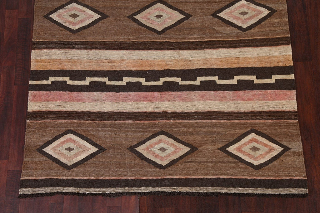 Natural Dye Kilim Oriental Wool Rug 5x10