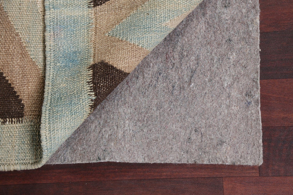 Chevron Style Kilim Natural Dye Wool Rug 5x9