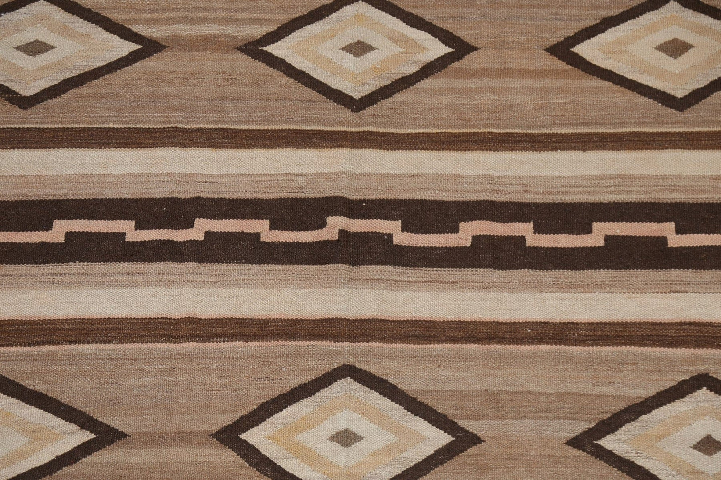Natural Dye Kilim Oriental Brown Tribal Rug 5x10