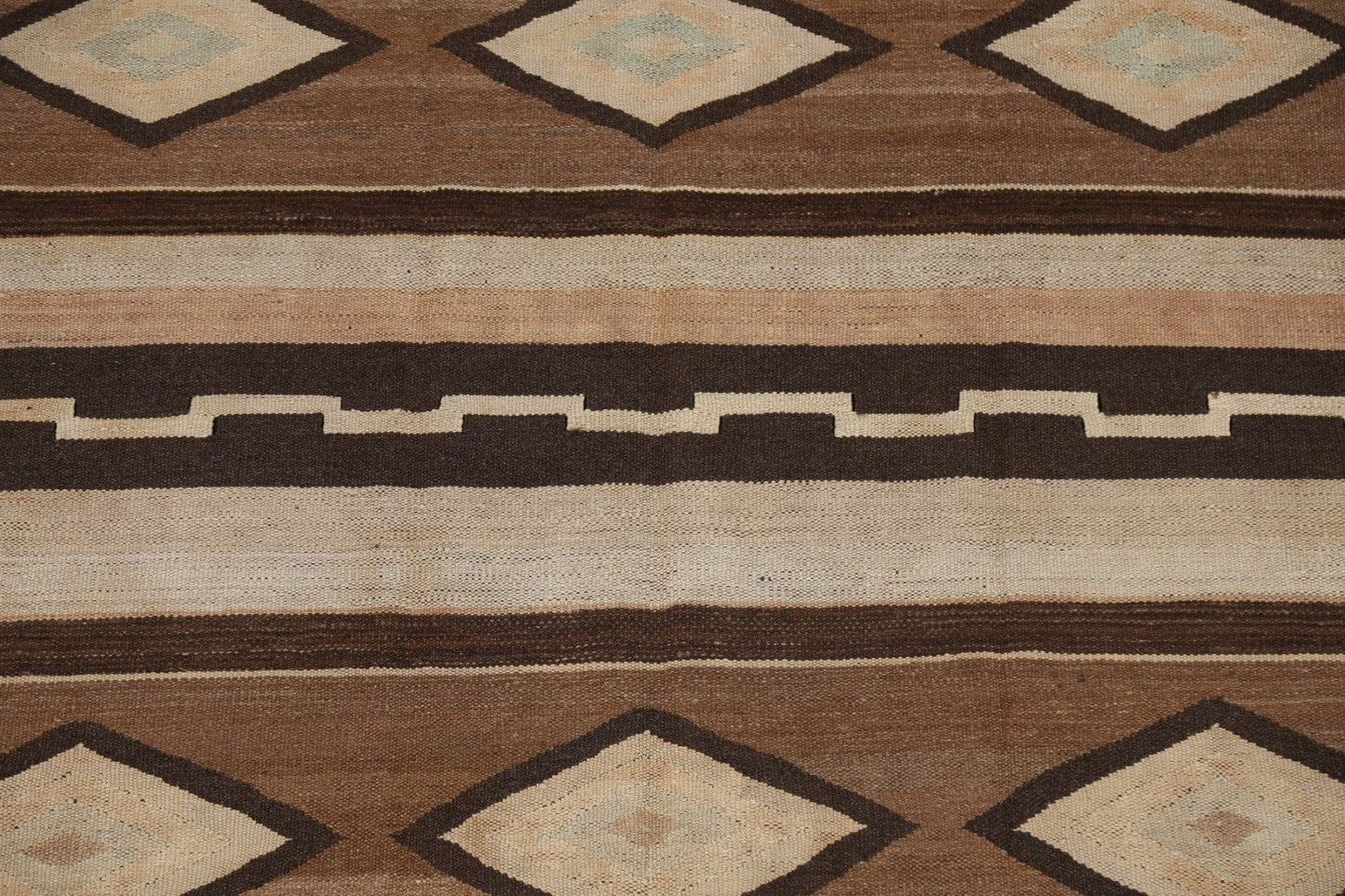 Tribal Brown Kilim Natural Dye Area Rug 5x10