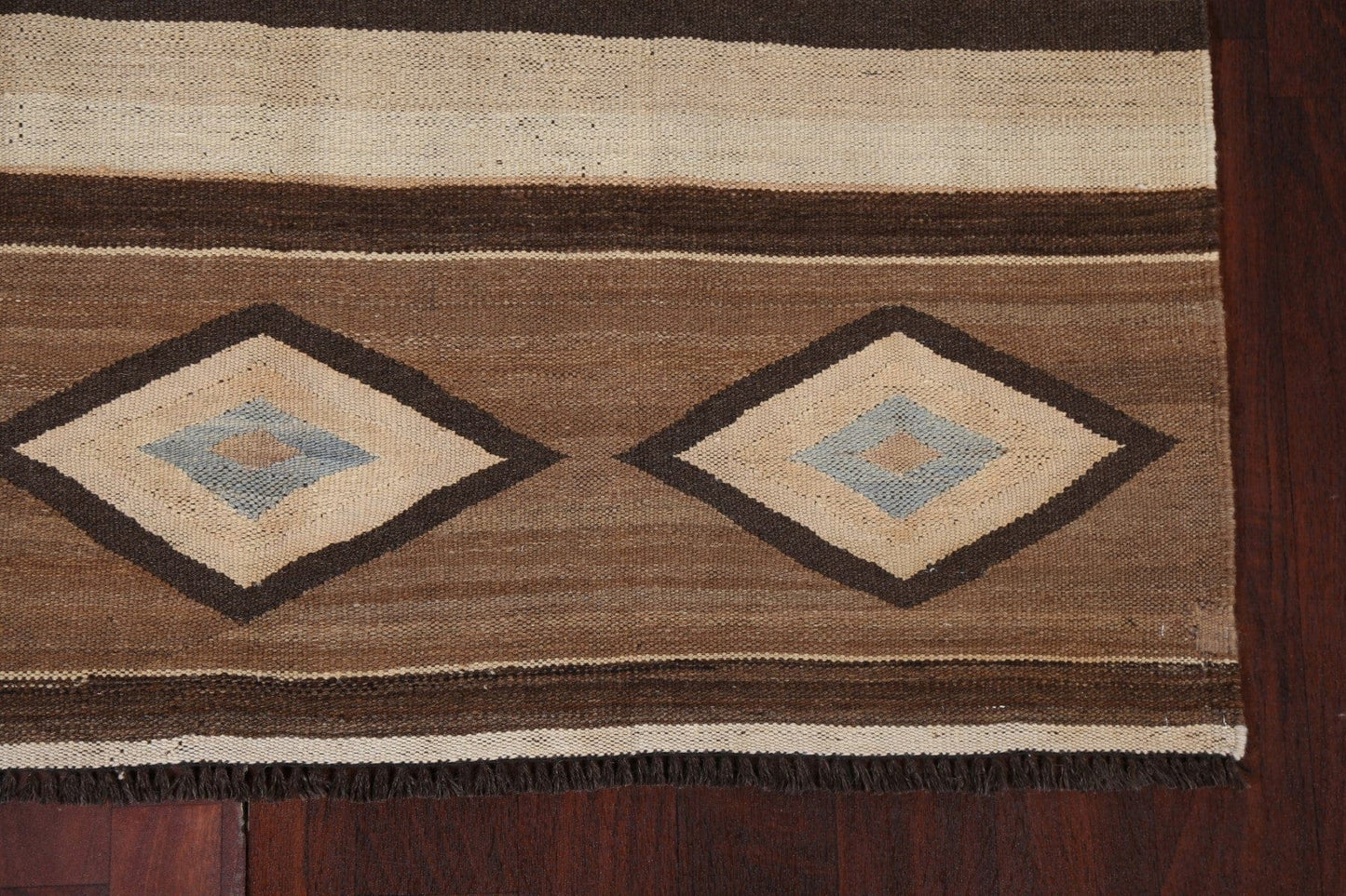 Tribal Brown Kilim Natural Dye Area Rug 5x10