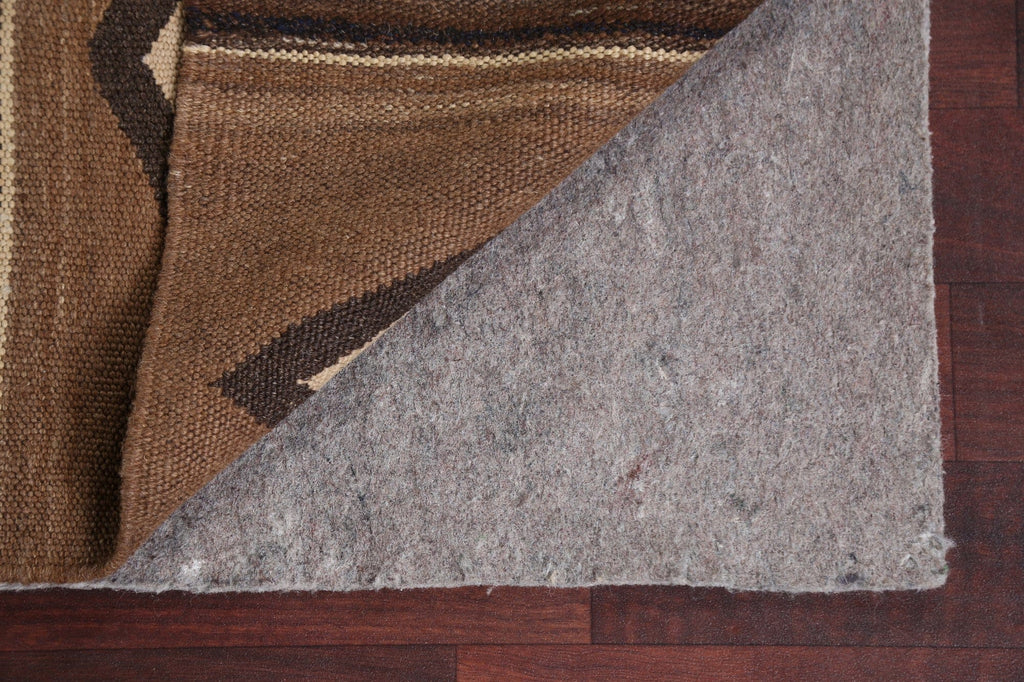 Tribal Brown Kilim Natural Dye Area Rug 5x10