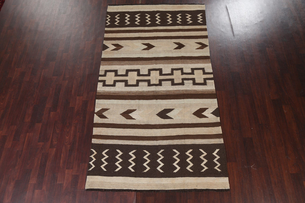 Natural Dye Kilim Oriental Runner Rug 4x10