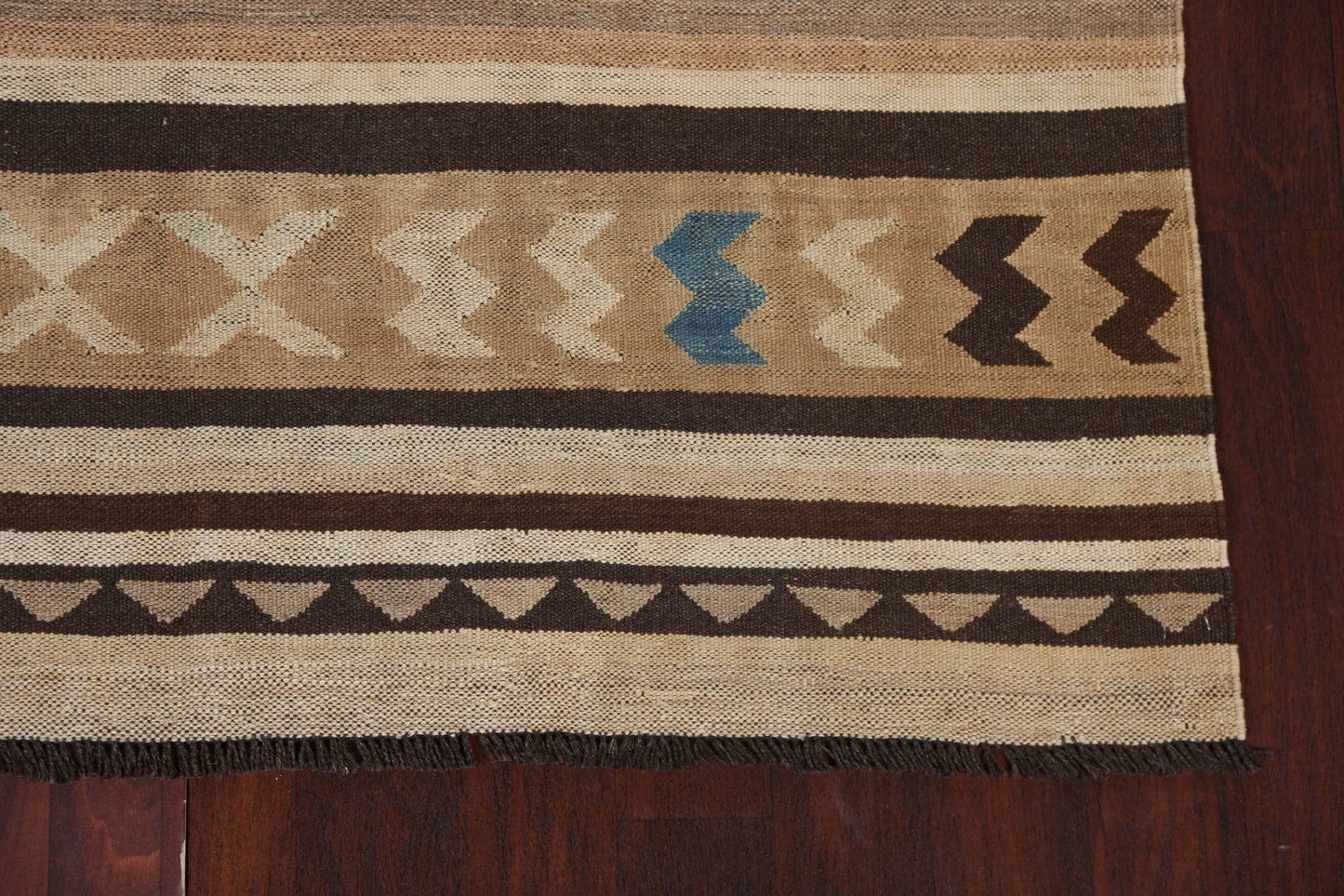 Natural Dye Kilim Oriental Wool Rug 6x13