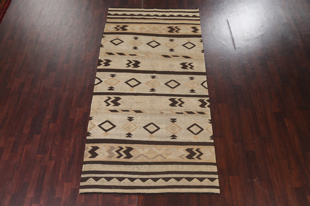 Natural Dye Tribal Kilim Oriental Wool Rug 5x10