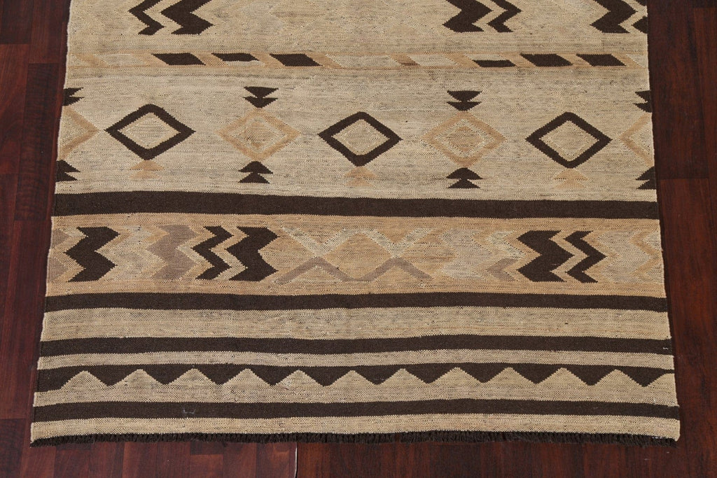 Natural Dye Tribal Kilim Oriental Wool Rug 5x10