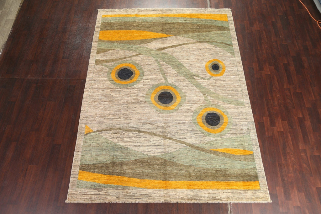 Contemporary Gabbeh Kashkoli Oriental Area Rug 8x12