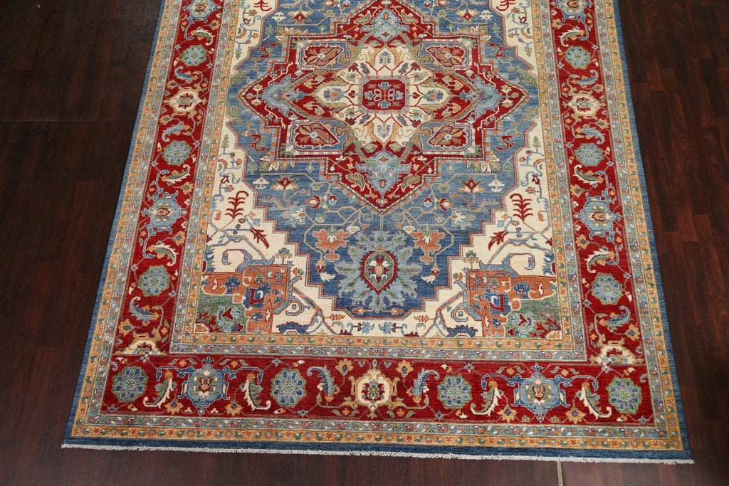 Vegetable Dye Heriz Serapi Handmade Oriental Rug 10x14