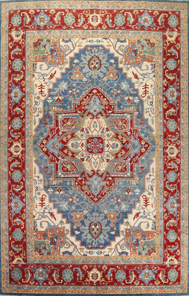 Vegetable Dye Heriz Serapi Handmade Oriental Rug 10x14