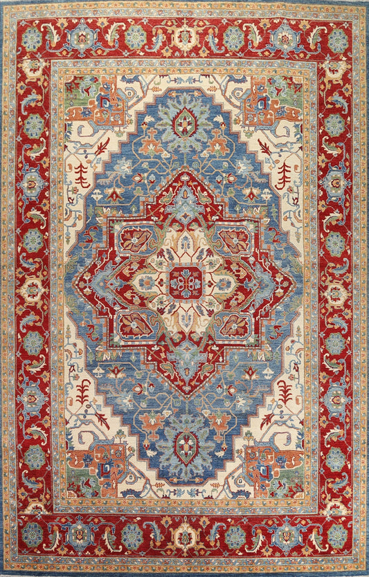 Vegetable Dye Heriz Serapi Handmade Oriental Rug 10x14