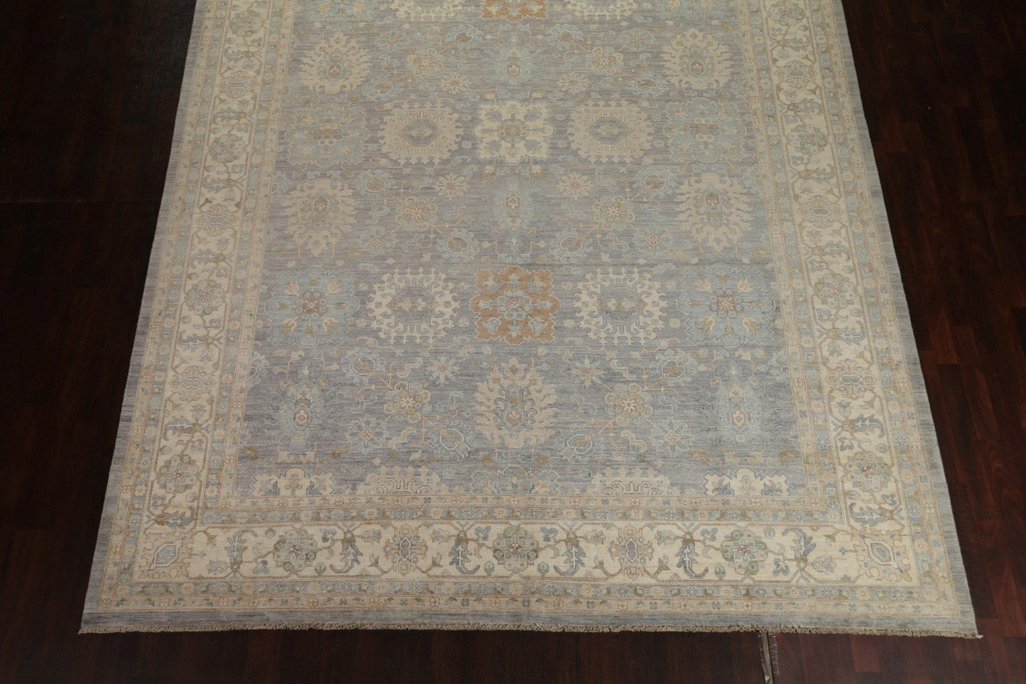 Vegetable Dye Oushak Turkish Wool Rug 10x14