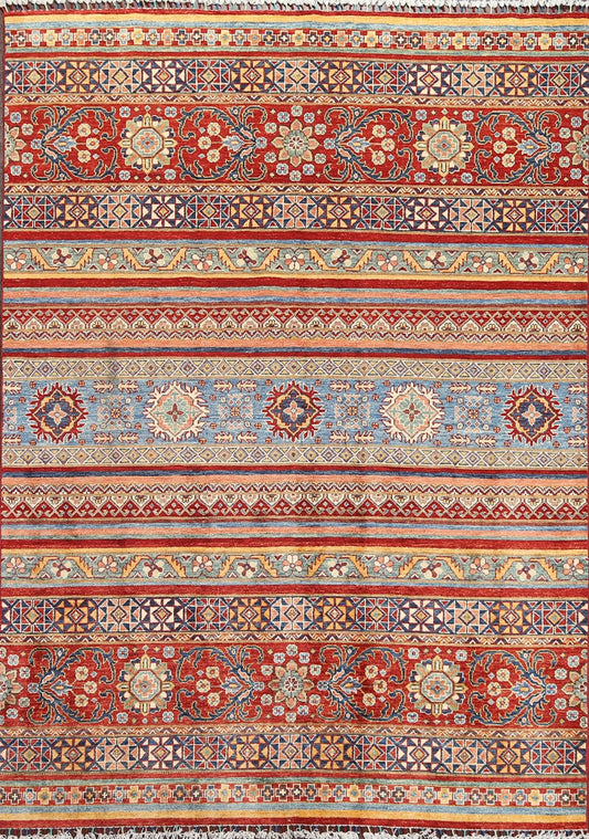 Vegetable Dye Wool Super Kazak Oriental Rug 6x8