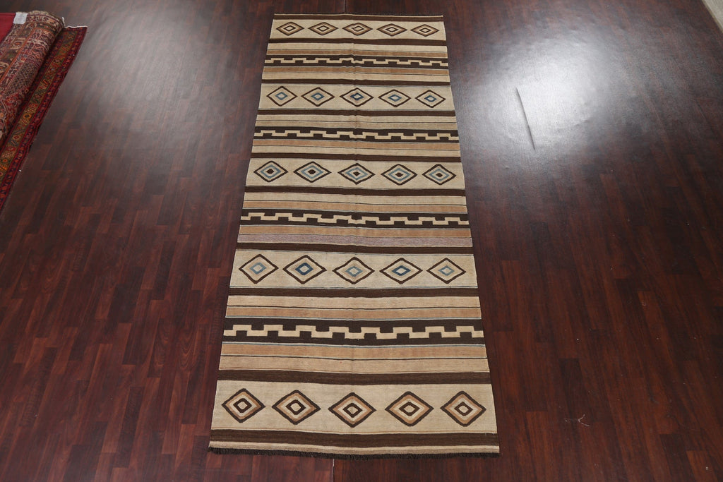 Tribal Wool Kilim Natural Dye Oriental Rug 5x13