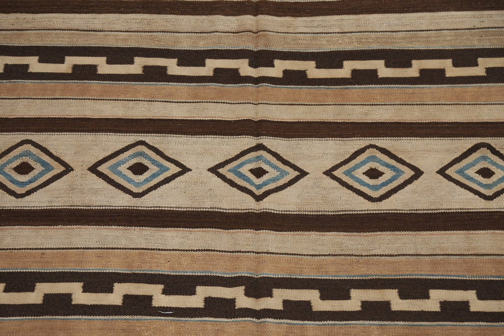 Tribal Wool Kilim Natural Dye Oriental Rug 5x13