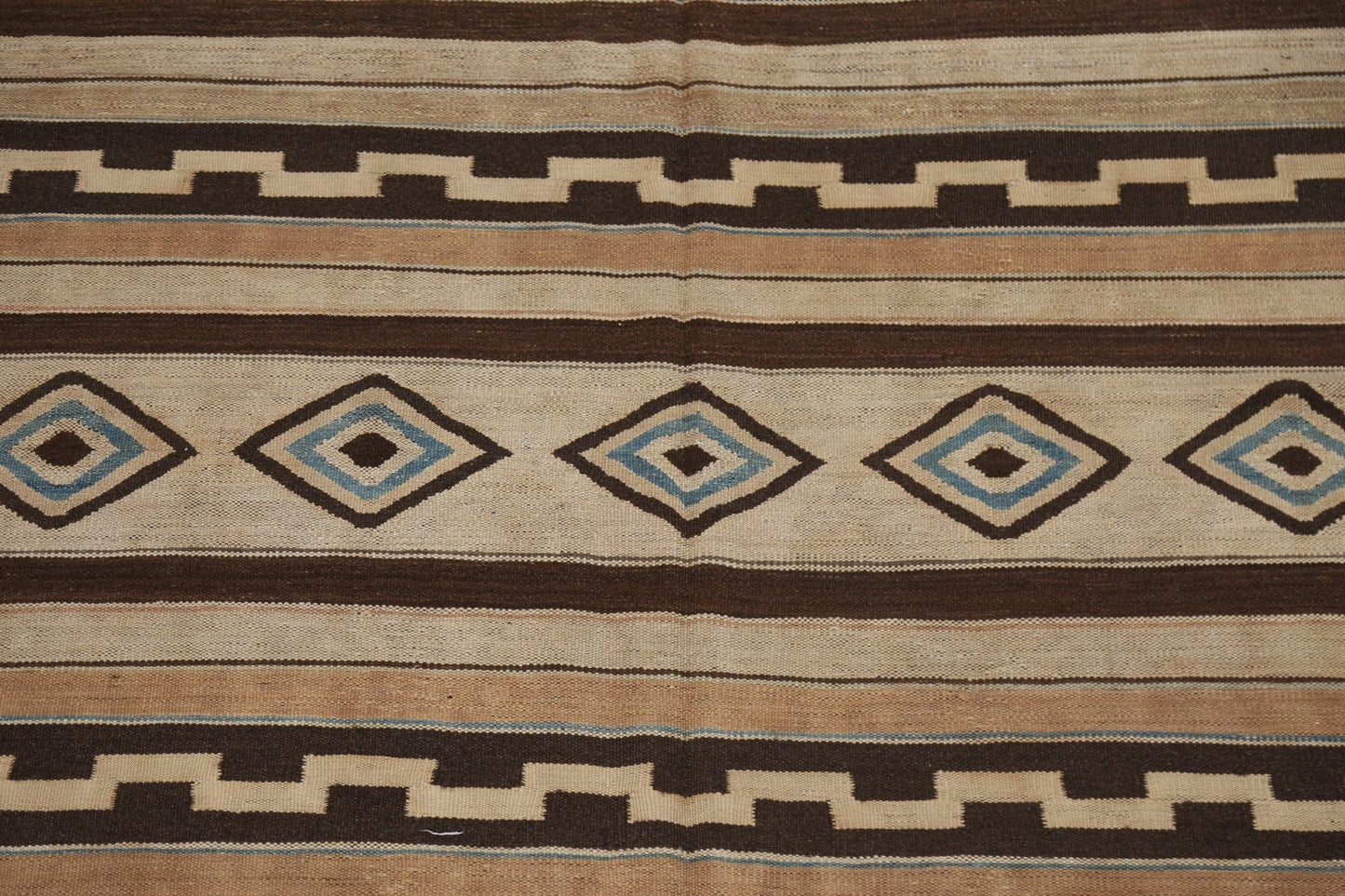 Tribal Wool Kilim Natural Dye Oriental Rug 5x13