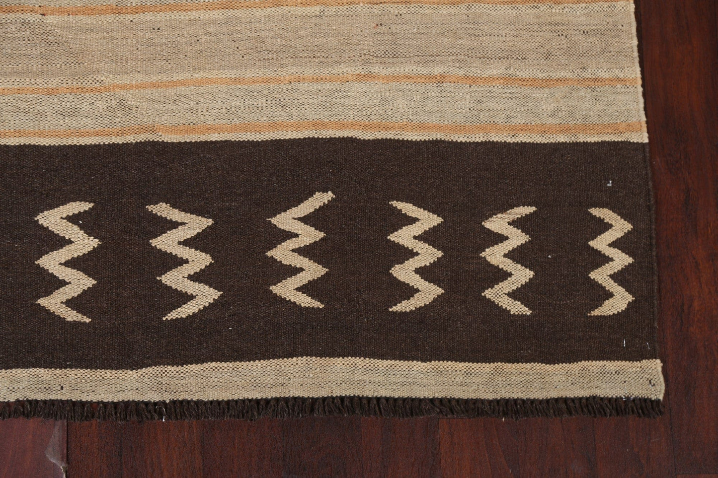 Natural Dye Wool Kilim Oriental Area Rug 7x8