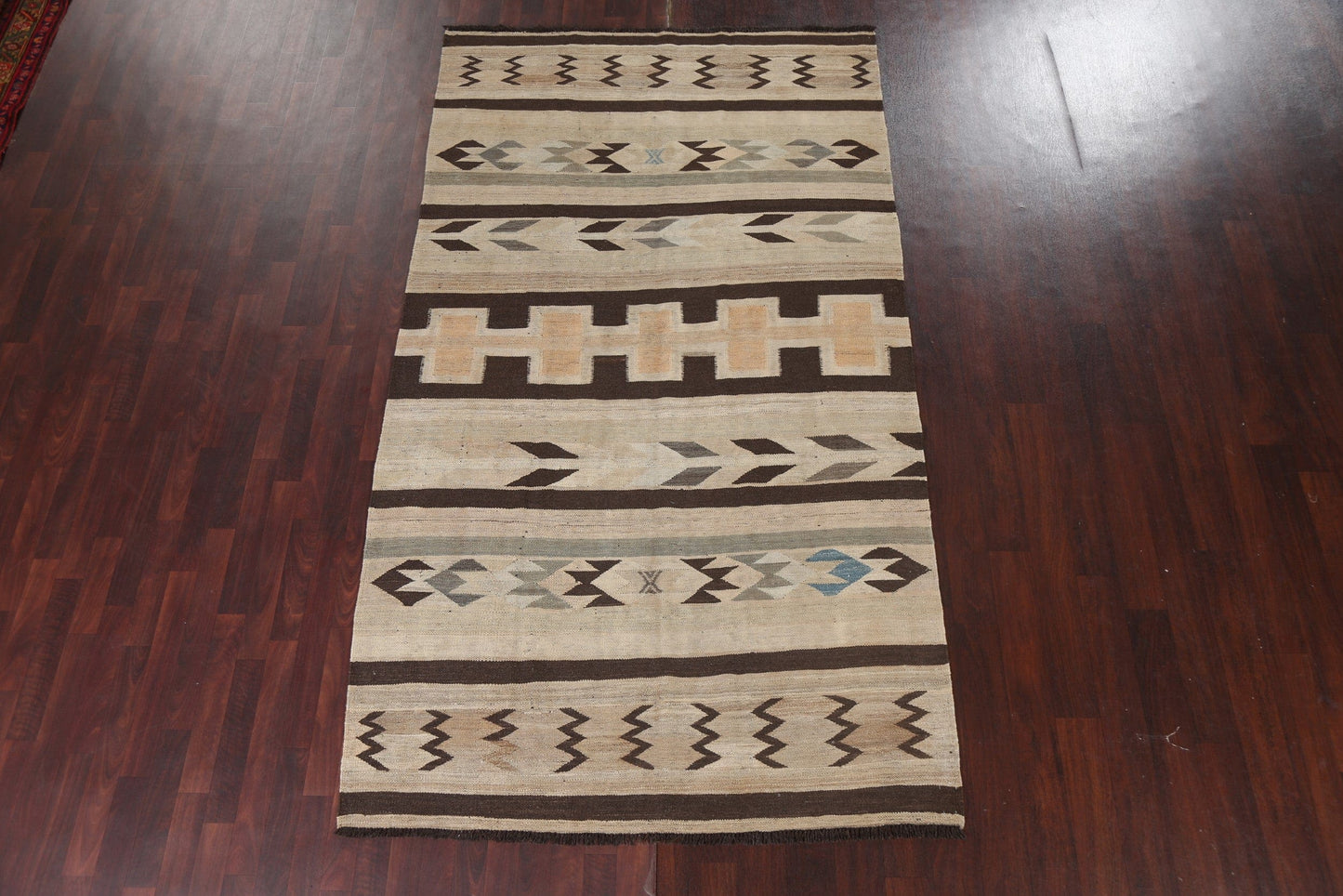 Natural Dye Wool Kilim Oriental Area Rug 6x10