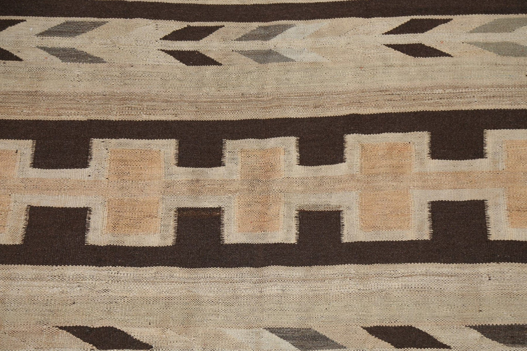 Natural Dye Wool Kilim Oriental Area Rug 6x10