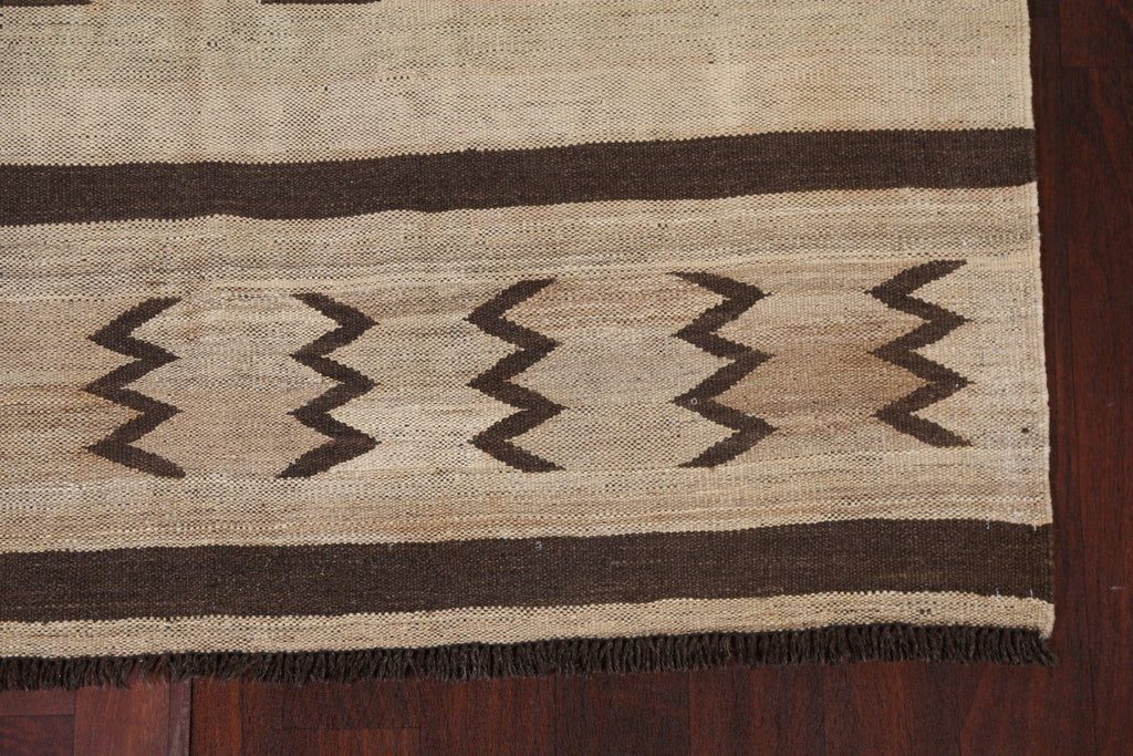 Natural Dye Wool Kilim Oriental Area Rug 6x10