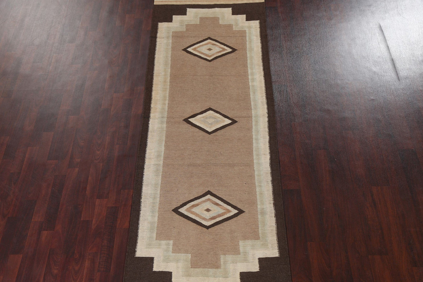 Natural Dye Kilim Oriental Runner Rug 3x13