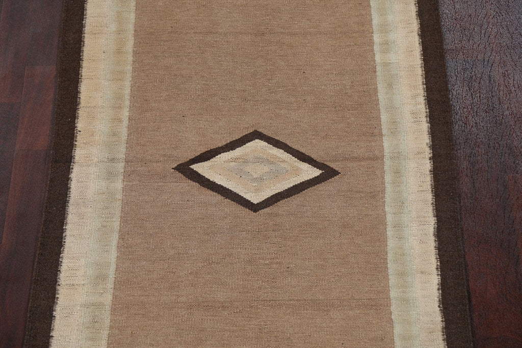 Natural Dye Kilim Oriental Runner Rug 3x13