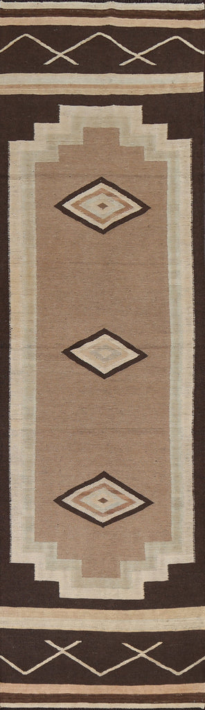 Natural Dye Kilim Oriental Runner Rug 3x13