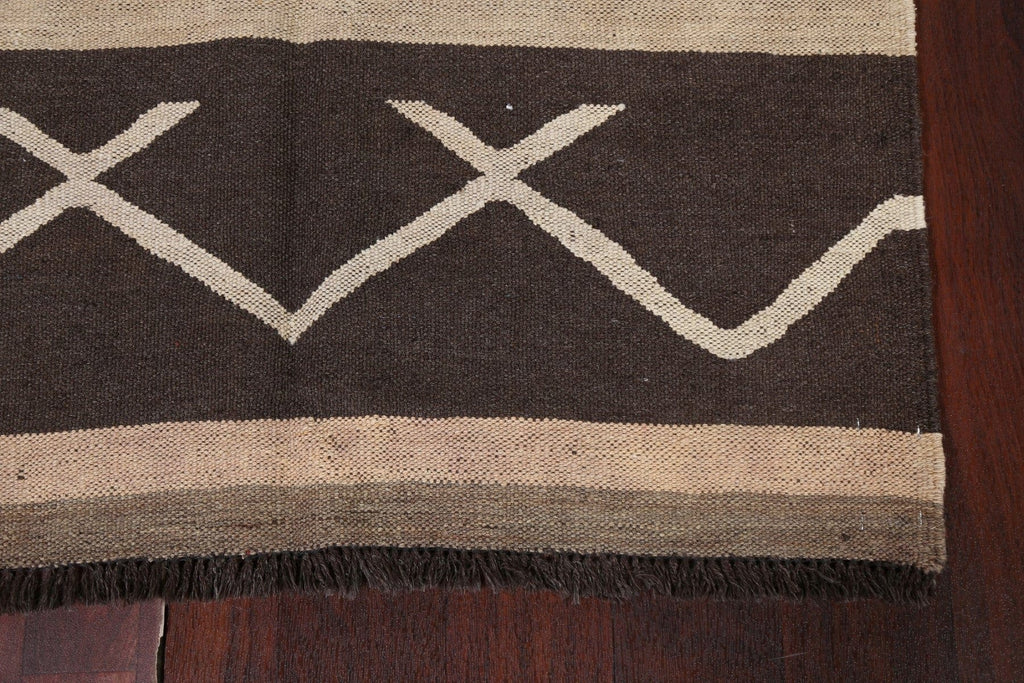 Natural Dye Wool Kilim Oriental Runner Rug 3x12