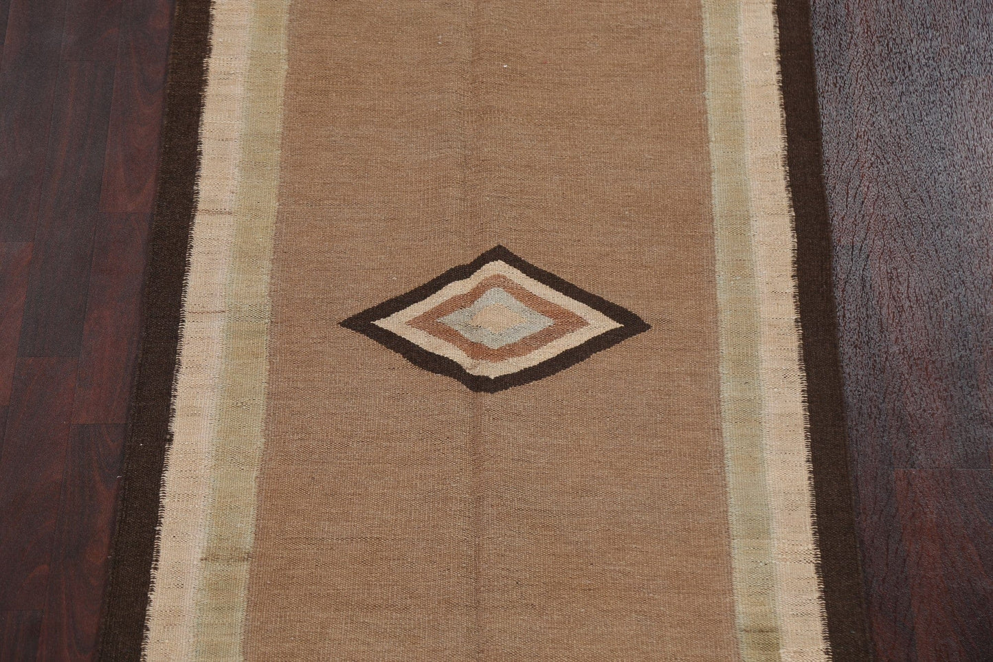 Natural Dye Wool Kilim Oriental Runner Rug 3x13