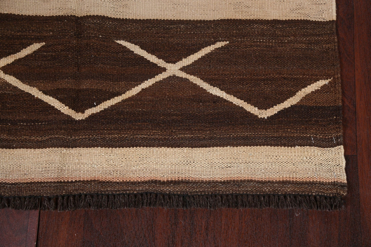 Natural Dye Wool Kilim Oriental Runner Rug 3x13