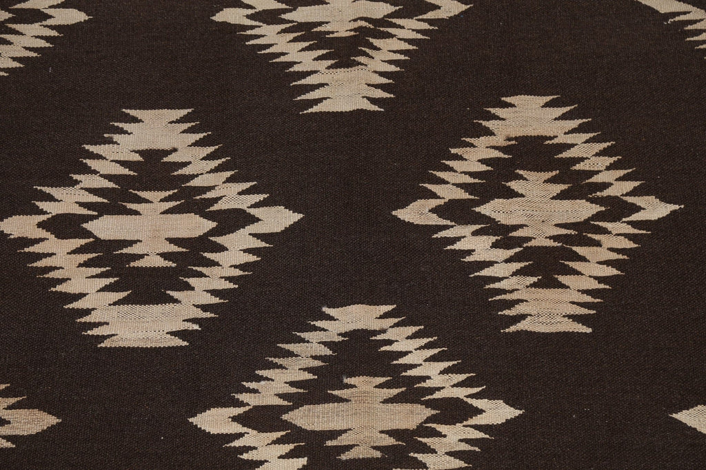 Natural Dye Geometric Kilim Oriental Area Rug 5x7