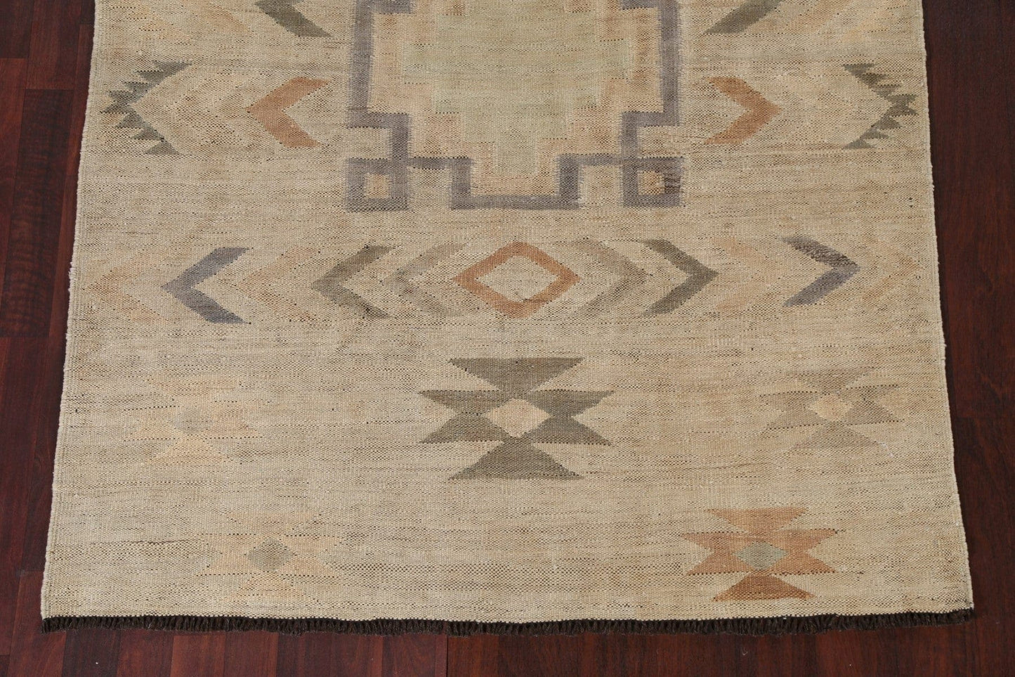 Natural Dye Wool Kilim Oriental Area Rug 5x7