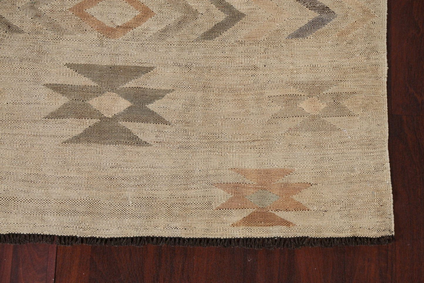 Natural Dye Wool Kilim Oriental Area Rug 5x7