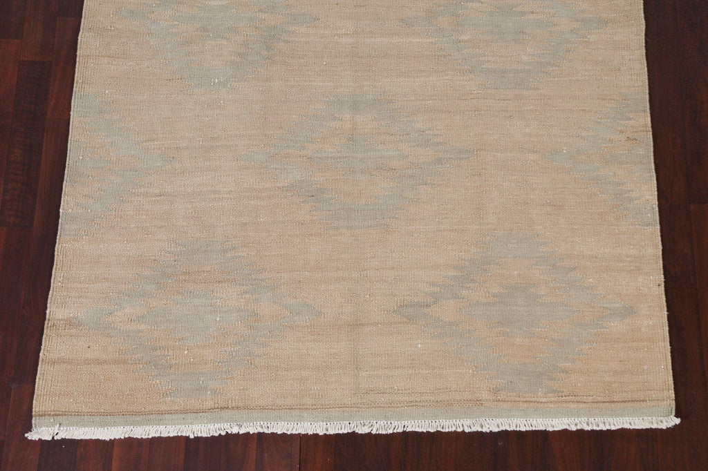 Natural Dye Wool Kilim Oriental Area Rug 5x7